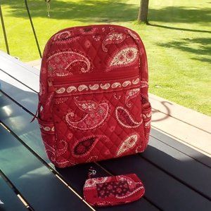Vera Bradley Mesa Pattern Medium sized Backpack with zip ID Pirouette